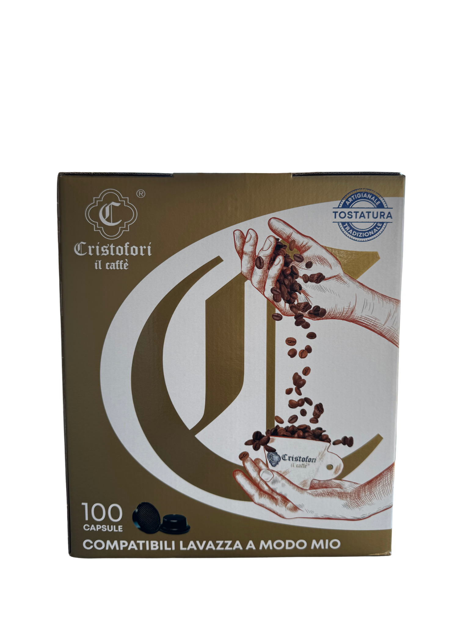 Caffè Cristofori 100 capsule Lavazza a modo mio qualità rossa