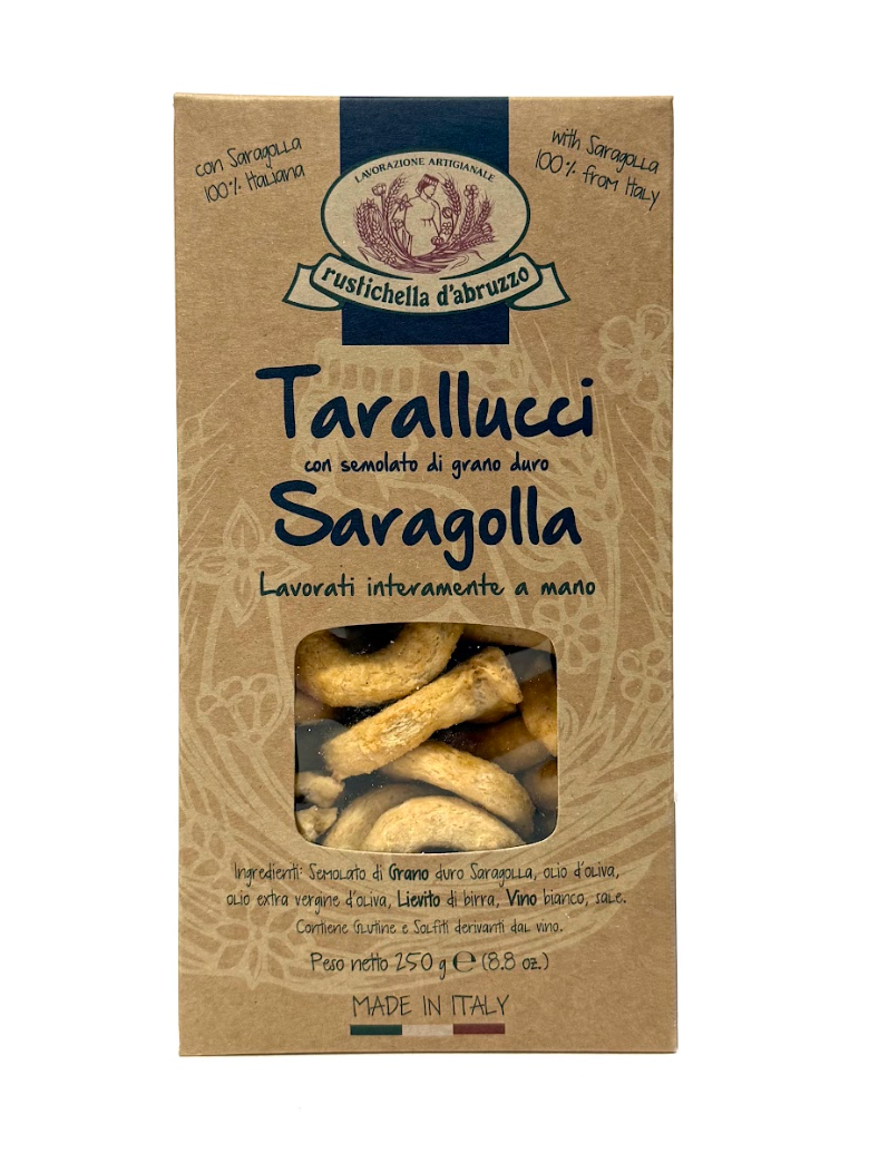 Rustichella d’Abruzzo Tarallucci con semola di grano duro, Saragolla 250gr