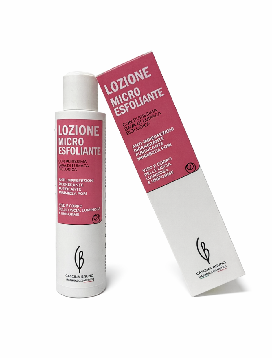 Cascina Bruno, lozione micro sfogliante con purissima bava di lumaca biologica,150 ml