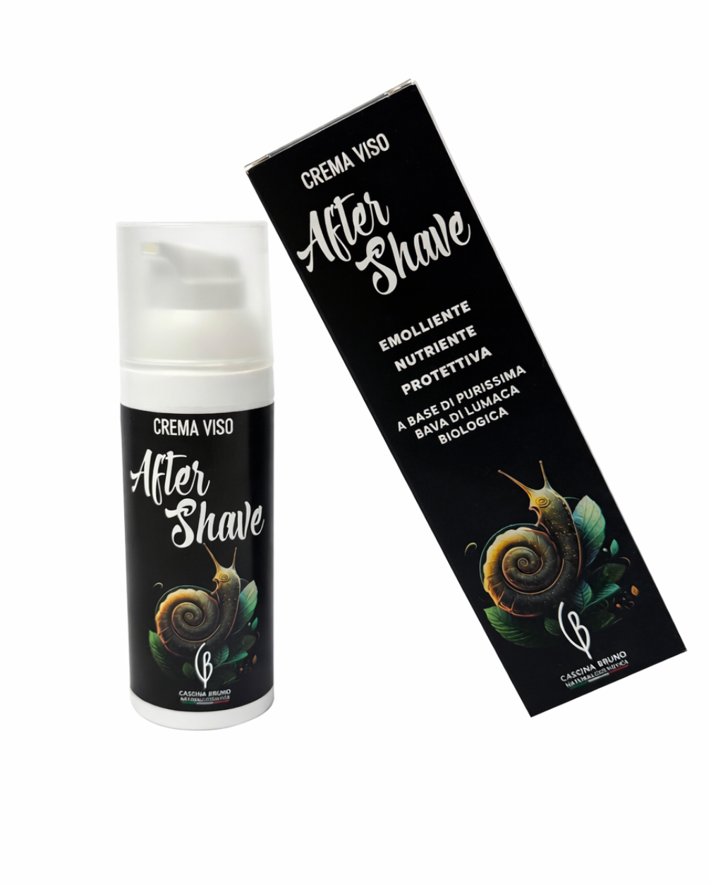 Cascina Bruno crema viso after shave a base di purissima bava di lumaca biologica, 50ml