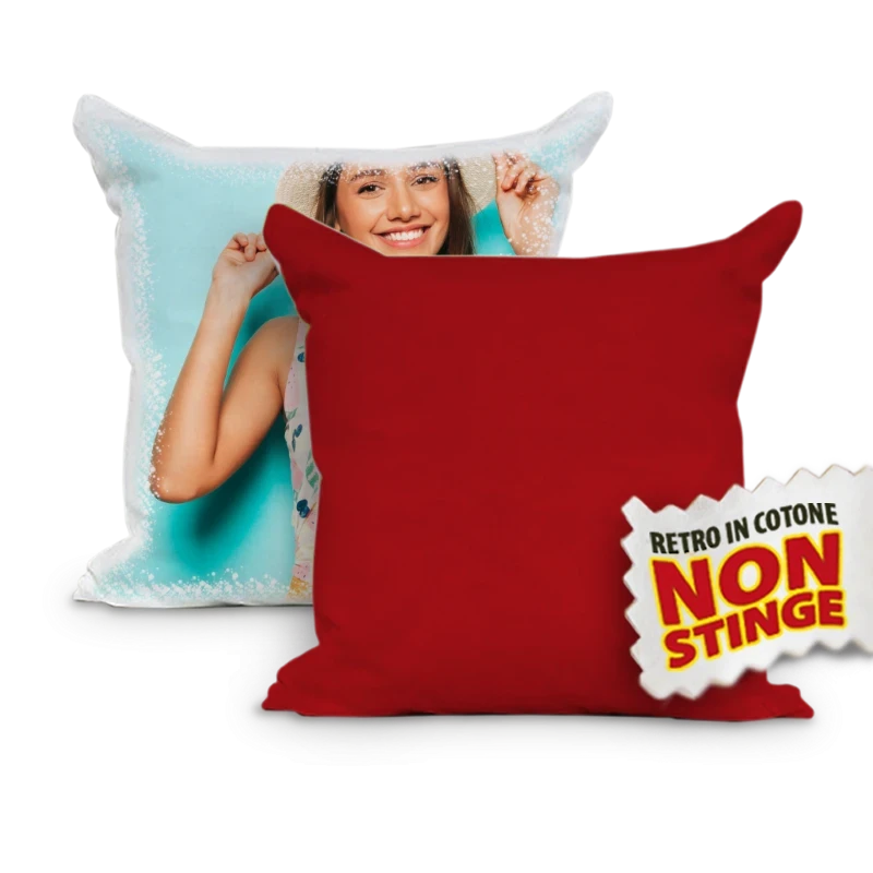 Federa con Cuscino Quadrata Per Sublimazione 40x40cm