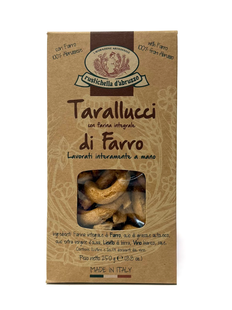 Rustichella d’Abruzzo Tarallucci con farina integrale, di Farro 250gr