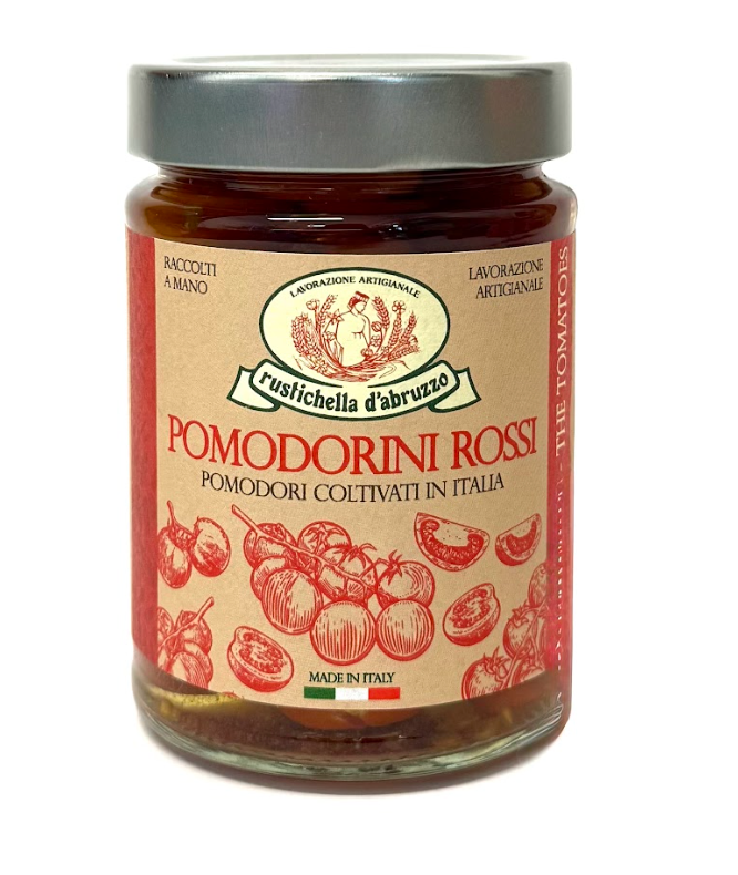Rustichella d’Abruzzo Pomodorini rossi, pomodori coltivati in Italia,  290gr