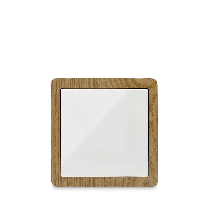 Sottopentola in Ceramica con Bordo in Legna 15x15